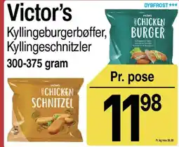ABC Lavpris Victor's Kyllingeburgerbøffer, Kyllingeschnitzler tilbud