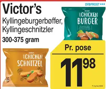 Victor's - Kyllingeburgerbøffer / Kyllingeschnitzler