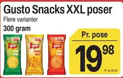ABC Lavpris Gusto Snacks XXL poser tilbud