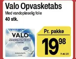 ABC Lavpris Valo Opvasketabs tilbud