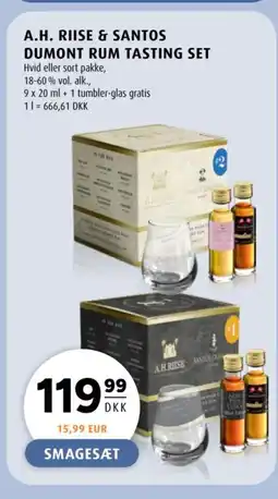 Scandinavian Park A.H. Riise & Santos Dumont rum tasting set tilbud