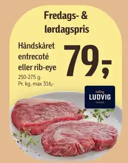 Føtex Håndskåret entrecoté eller rib-eye tilbud