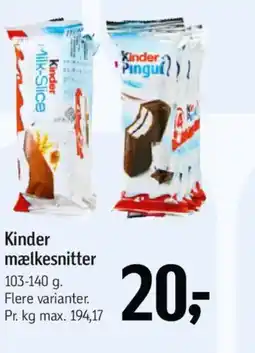 Føtex Kinder mælkesnitter tilbud