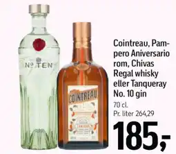 Føtex Cointreau, Pam- pero Aniversario rom, Chivas Regal whisky eller Tanqueray No. 10 gin tilbud