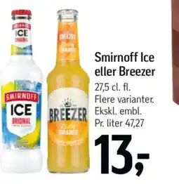 Føtex Smirnoff Ice eller Breezer tilbud