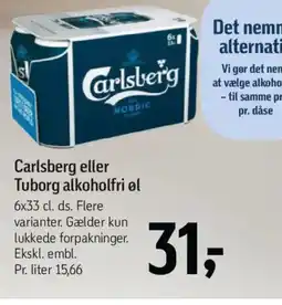 Føtex Carlsberg eller Tuborg alkoholfri øl tilbud