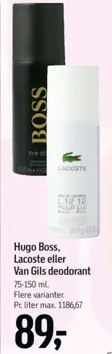 Føtex Hugo Boss, Lacoste eller Van Gils deodorant tilbud