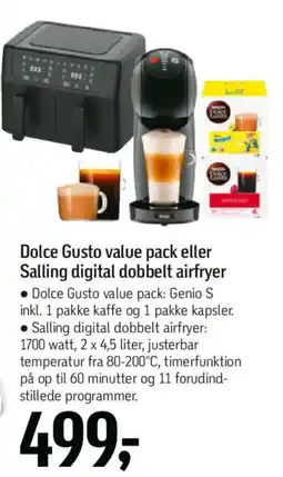 Føtex Dolce Gusto value pack eller Salling digital dobbelt airfryer tilbud
