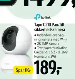 Føtex Tapo C210 Pan/tilt sikkerhedskamera tilbud