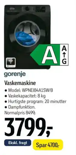 Føtex Gorenje Vaskemaskine tilbud