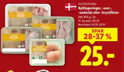 Lidl VILSTRUPGÅRD Kyllingevinger, -over-, -underlår eller -brystfileter tilbud