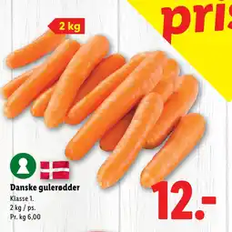 Lidl Danske gulerødder tilbud