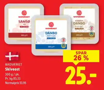 Lidl MADVÆRKET Skiveost tilbud