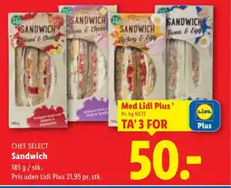 Lidl CHEF SELECT Sandwich tilbud