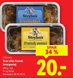 Lidl STRYHN'S Grov eller fransk leverpostej tilbud