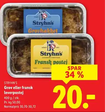 STRYHN'S Grov eller fransk leverpostej
