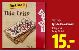 Lidl TASTINO Tynde knækbrød tilbud