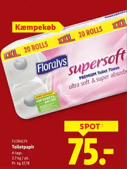 Lidl FLORALYS Toiletpapir tilbud