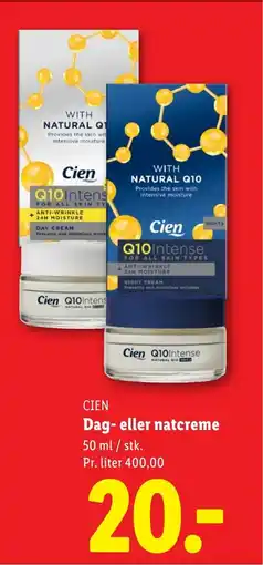 Lidl CIEN Dag- eller natcreme tilbud