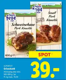 Lidl ALPENFEST Griseskank tilbud