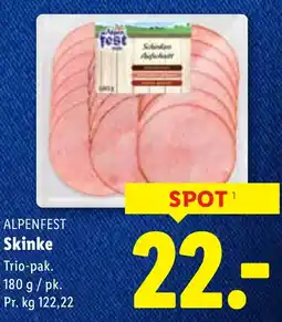 Lidl ALPENFEST Skinke tilbud