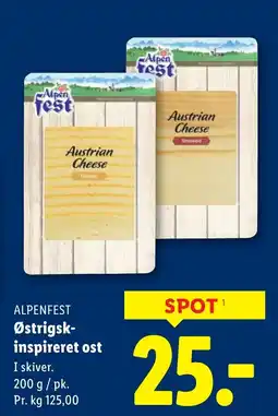 Lidl ALPENFEST Østrigsk- inspireret ost tilbud