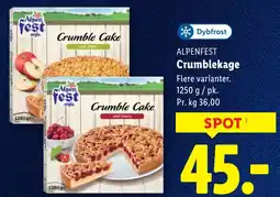 Lidl ALPENFEST Crumblekage tilbud