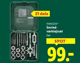 Lidl PARKSIDE® Gevind- værktøjssæt tilbud