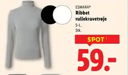 Lidl ESMARA® Ribbet rullekravetrøje tilbud