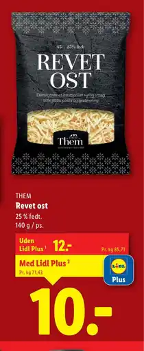 Lidl THEM Revet ost tilbud