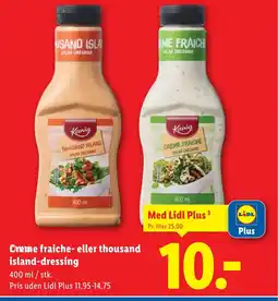 Lidl Creme fraiche- eller thousand island-dressing tilbud