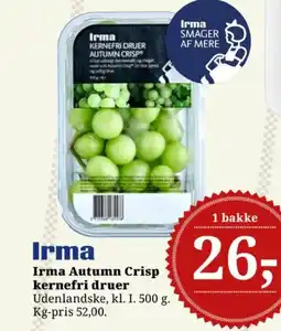 Dagli'Brugsen Irma Autumn Crisp kernefri druer tilbud