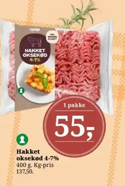 Dagli'Brugsen Hakket oksekød 4-7% tilbud
