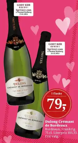 Dagli'Brugsen Dulong Crémant de Bordeaux tilbud
