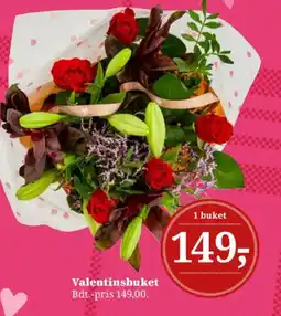 Dagli'Brugsen Valentinsbuket tilbud