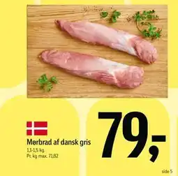 Føtex Mørbrad af dansk gris tilbud