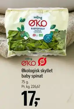 Føtex Økologisk skyllet baby spinat tilbud