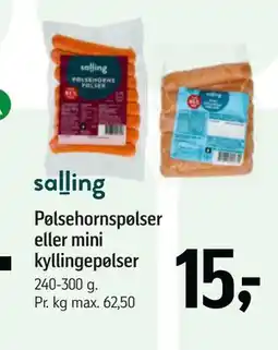 Føtex Pølsehornspølser eller mini kyllingepølser tilbud