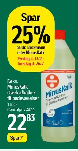 Føtex MinusKalk stærk afkalker til badeværelser tilbud