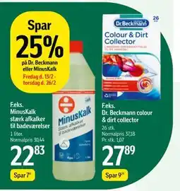Føtex Spar 25% på Dr. Beckmann eller MinusKalk tilbud
