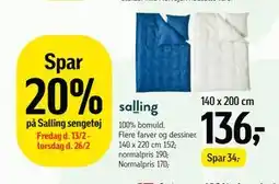 Føtex Spar 20% på Salling sengetøj tilbud