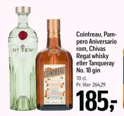 Føtex Cointreau, Pampero Aniversario rom, Chivas Regal whisky eller Tanqueray No. 10 gin tilbud