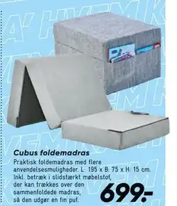 Bilka Cubus foldemadras tilbud