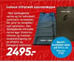 Bilka Luksus infrarødt saunatæppe tilbud