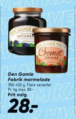 Bilka Den Gamle Fabrik marmelade tilbud