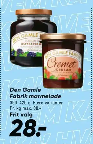Den Gamle Fabrik marmelade