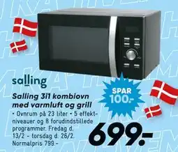 Bilka Salling 3i1 kombiovn med varmluft og grill tilbud