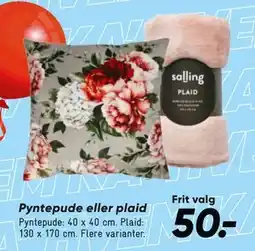 Bilka Pyntepude eller plaid tilbud