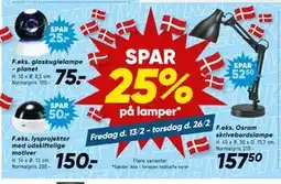 Bilka SPAR 25% på lamper tilbud