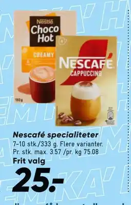 Bilka Nescafé specialiteter tilbud